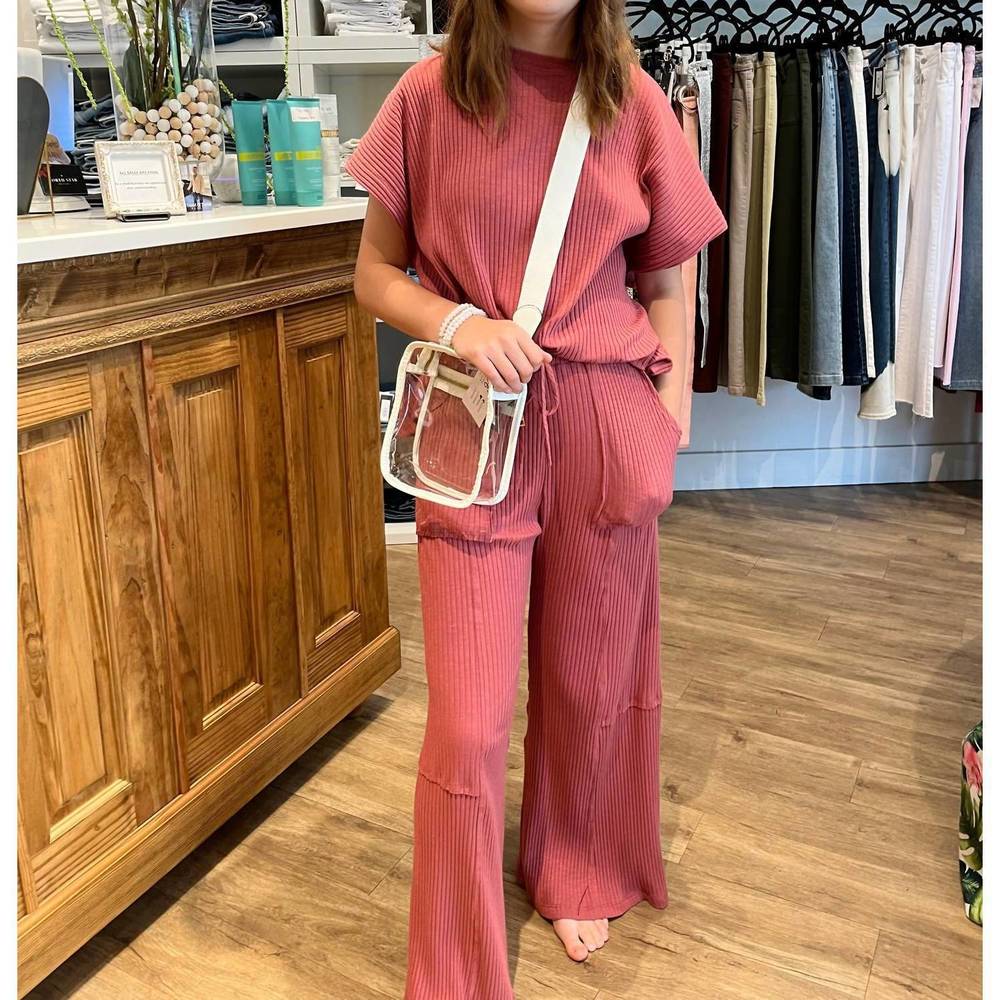 NEW BLUMIN bella loungewear set in marsala